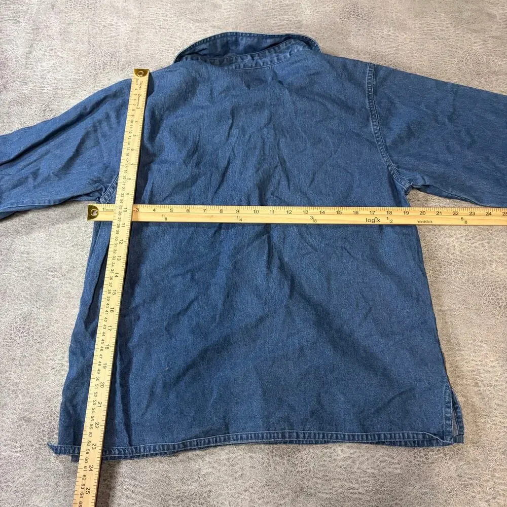 Vintage Denim Fall Harvest Embroidered Button Up - Picture 6 of 6